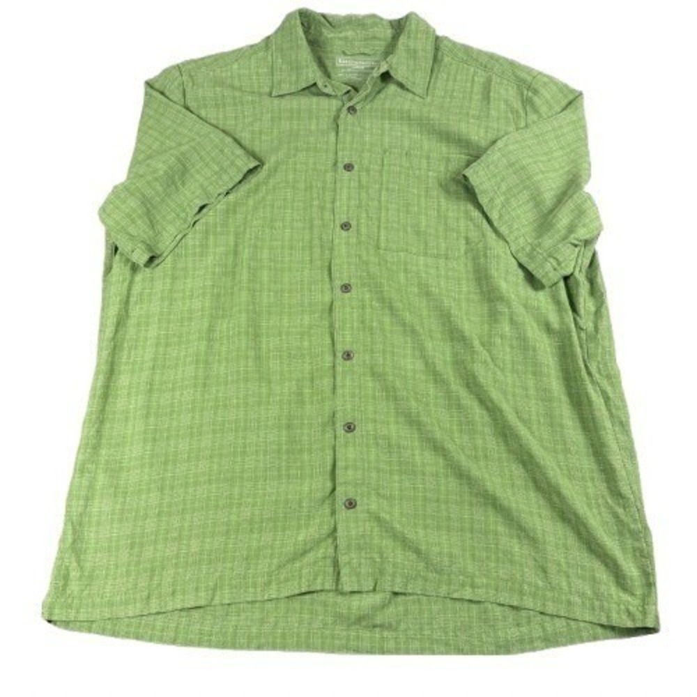 5.11 Tactical Series Snap Button Up Shirt Short Sleeve Green Plaid Size Large